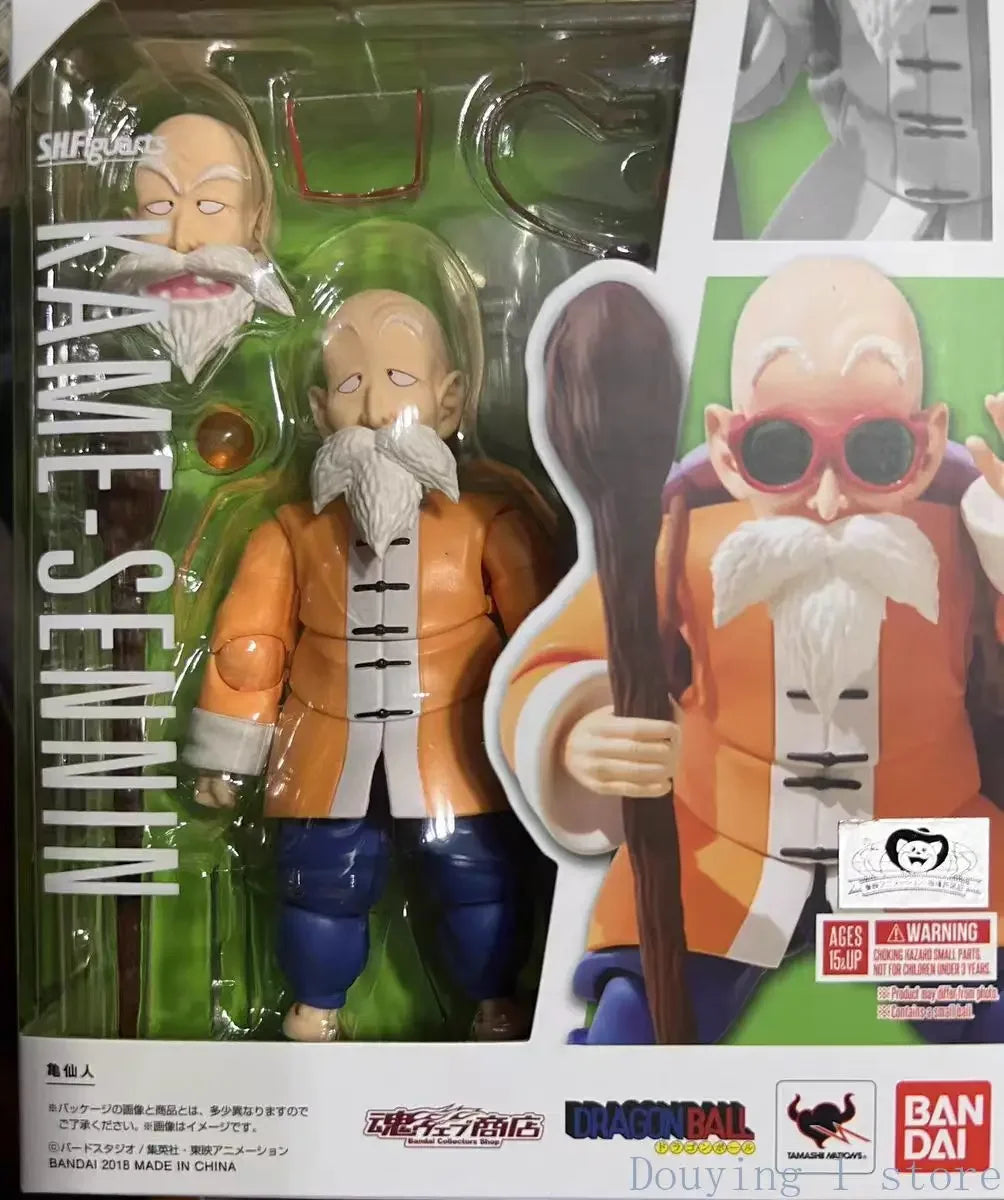 In Stock BANDAI 100% SHF Dragon Ball Kame Sennin Anime Action Collection Figures Model Toys Figura PVC Gift