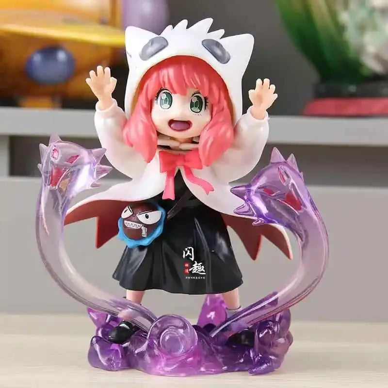 15cm SPY×FAMILY Anime Peripheral Anya Forger Cos Gengar Dolls Decora Toys Action Figure Pvc Collection Model Gift