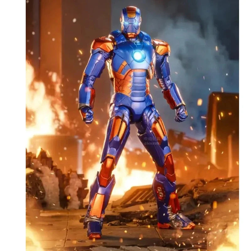Marvel Original Zd Toys 1/10 Ratio 18cm The Avengers Iron Man Mrak 27 Mrak 14 Mark 11 Action Figure Garage Kit Toys Boy'S Gifts