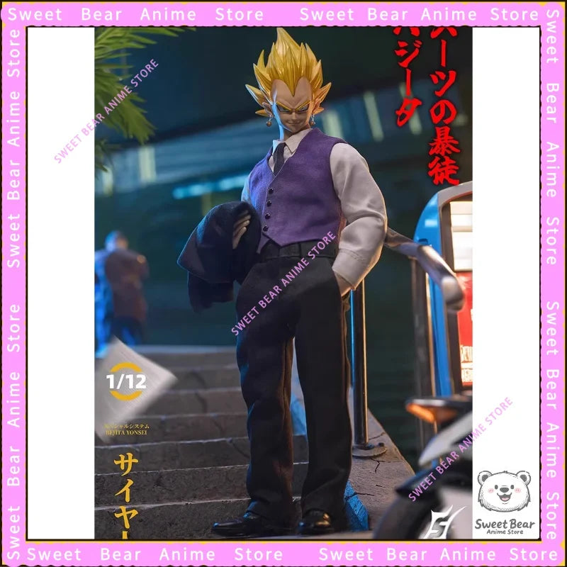 In Stock FREETOYS Suit Berserker Vegeta Prince of Saiyans Dragon Ball Super Saiyan 1/12 Action Figure Anime Model Toys Desktop