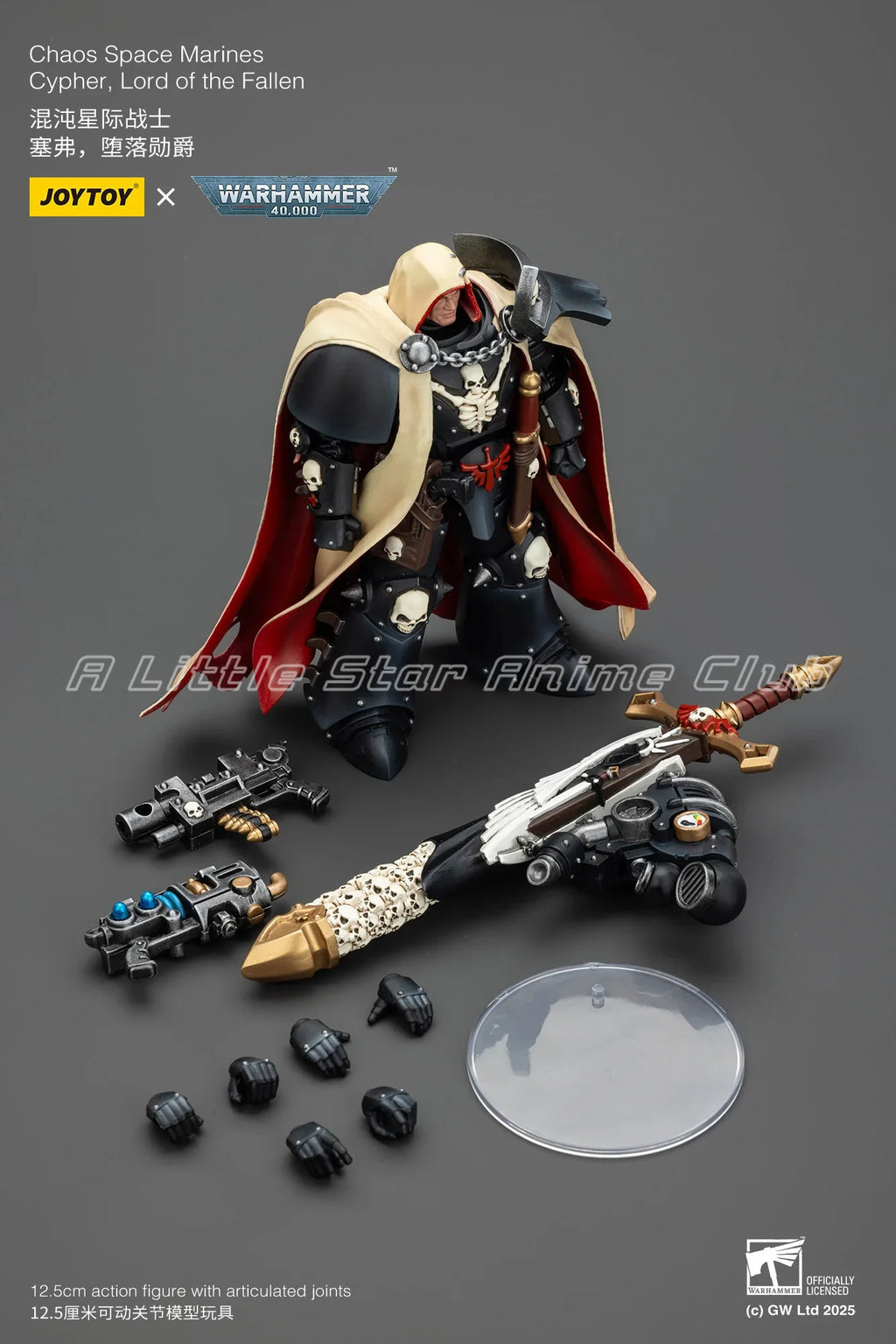 In Stock Original JOYTOY 1/18 Action Figure Warhammer 40000 Chaos Space Marines Cypher Lord of The Fallen Model Toys