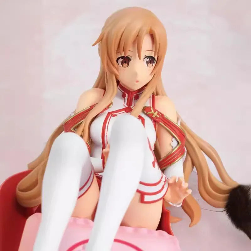Sword Art Online Anime Yuuki Asuna Figure Model Desktop Decoration PVC Doll Action Figure Collect Toys Gifts