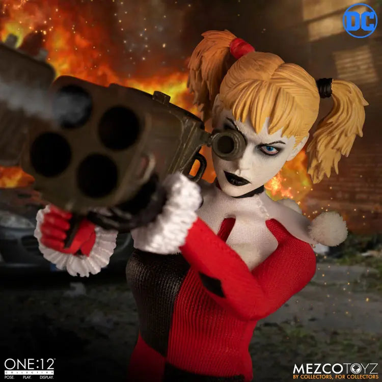 In Stock Original Mezco ONE:12 Batman Arkham Harley Quinn Anime Action Collection Figures Model Toys Gifts for Kids