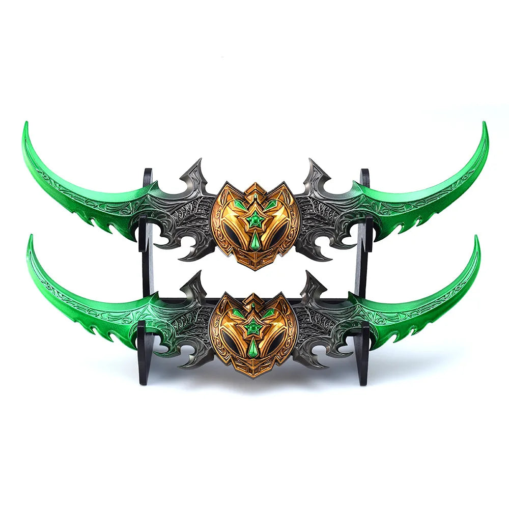 29cm/11.41inch Warcraft Action Warglaive of Azzinoth Weapon Model Sword Figure,Metal Ornaments,Figurine,Room Décor Boys Gifts