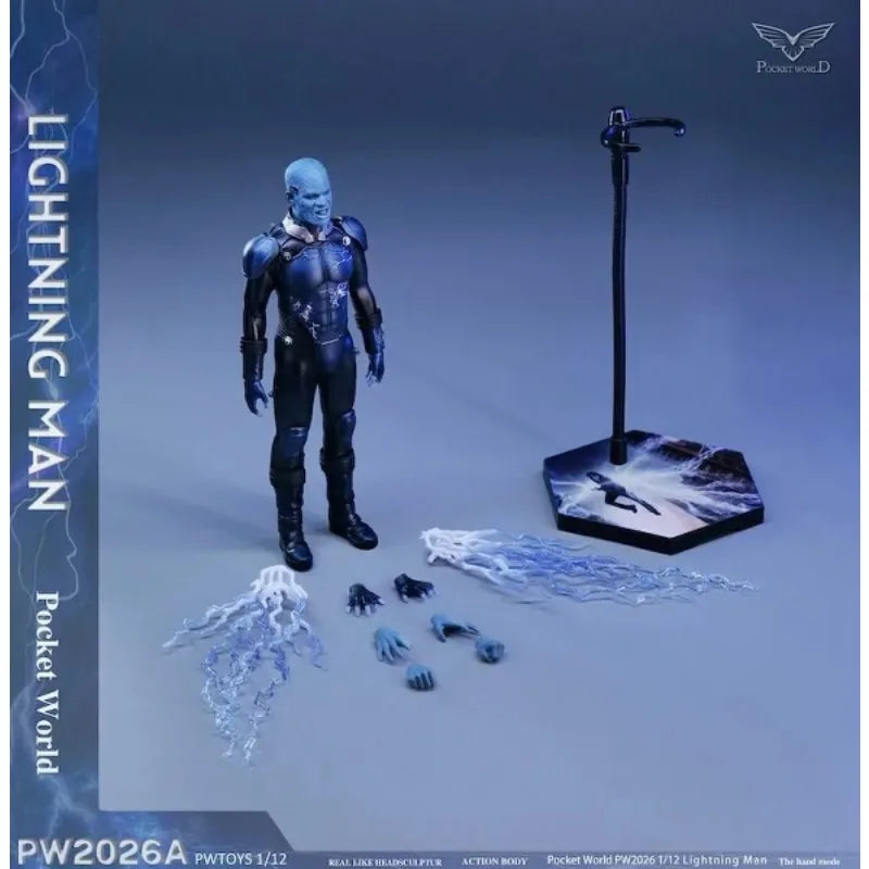 PWTOYS Original 1/12 Mobile Doll Soldier Handheld Model Series Lightning Man Anime Action Figure Model Toys Model Gifts for Boys