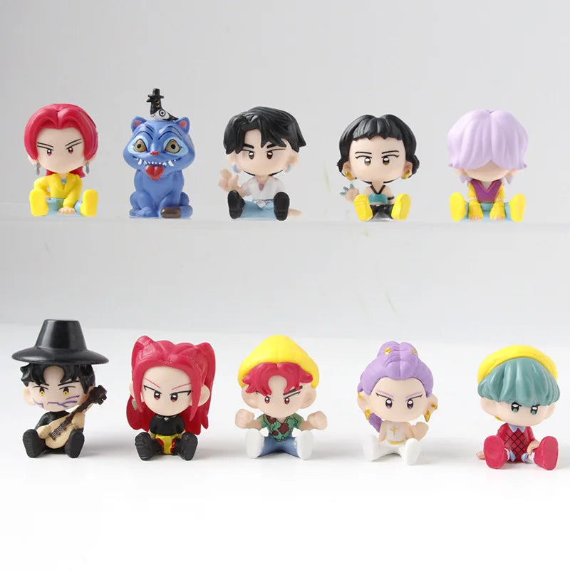 10pcs/Set Kpop Demon Hunters Action Figure Toy Derpys Tiger Rumi Mira Zoey Sussy Figurine Doll For Fans Gift