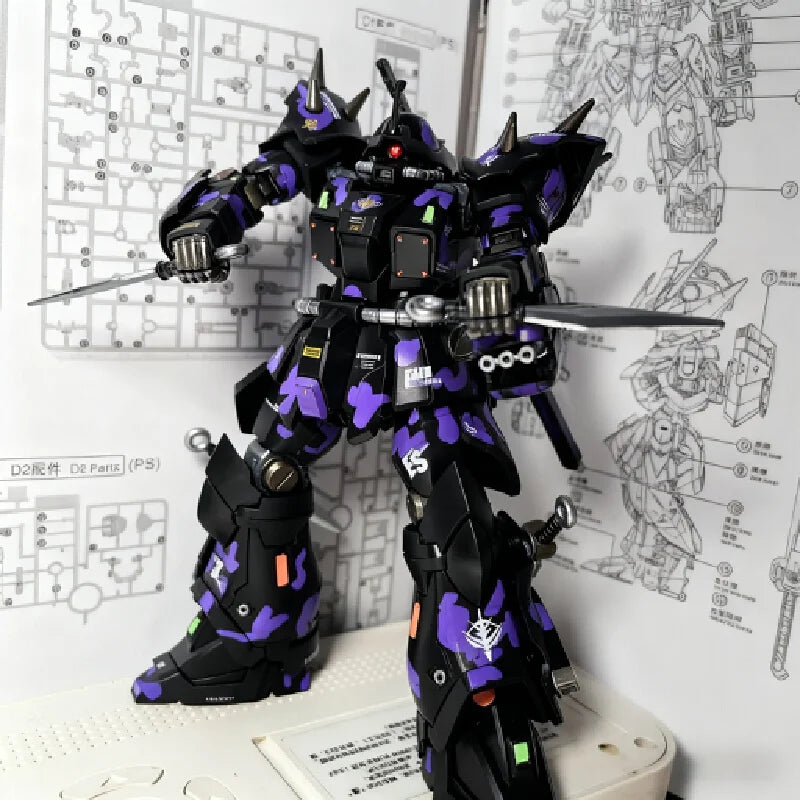 New HG 1/144 Xingyuanshe Efreet Dark Night Camouflage Assembly Model Kit Mecha Action Figures Decor WIth Water Sticker Toys Gift