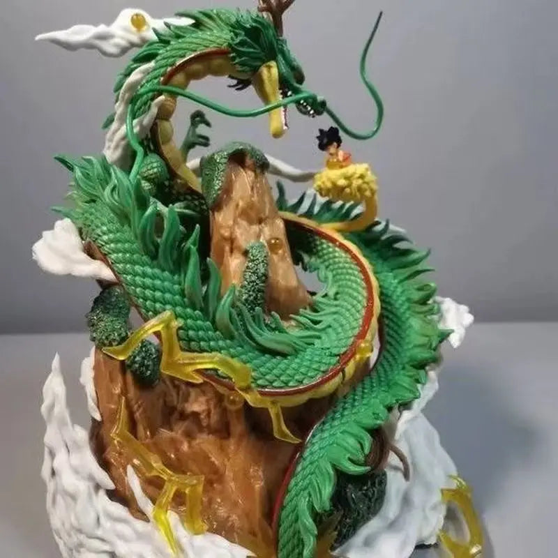 Dragon Ball Z Shenron Anime Figure Goku And Mountain Shenron  Action Figurine Pvc Statue Model Doll Collectible Toys Gifts