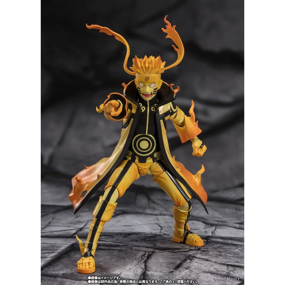 100% Authentic In Stock Original Bandai S.H.Figuarts Shf Naruto Shippuden Naruto Uzumaki (Kurama Mode) Anime Action Figure