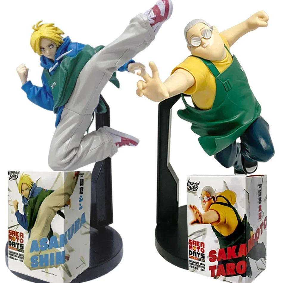 Anime SAKAMOTO DAYS Figure Toys 21CM Taro Sakamoto Shin Asakura Action Figural Dolls PVC Model Collection Ornament Toy Gift Hot