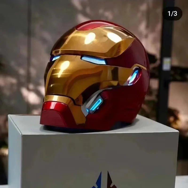 Iron Man Mk50 Figure 1:1 Wearable Cos Mask Voice-Activated Deformation Helmet Movies Derivatives Model Kid Toy Birthday Gift