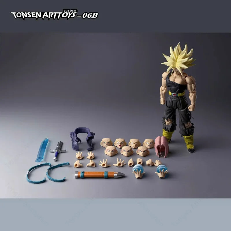 Tonsenarttoys Dragon Ball Z SHF Super Saiyan SSJ SSJ2  Trunks 06A 06B Model Action Figure Toy Collection Gift