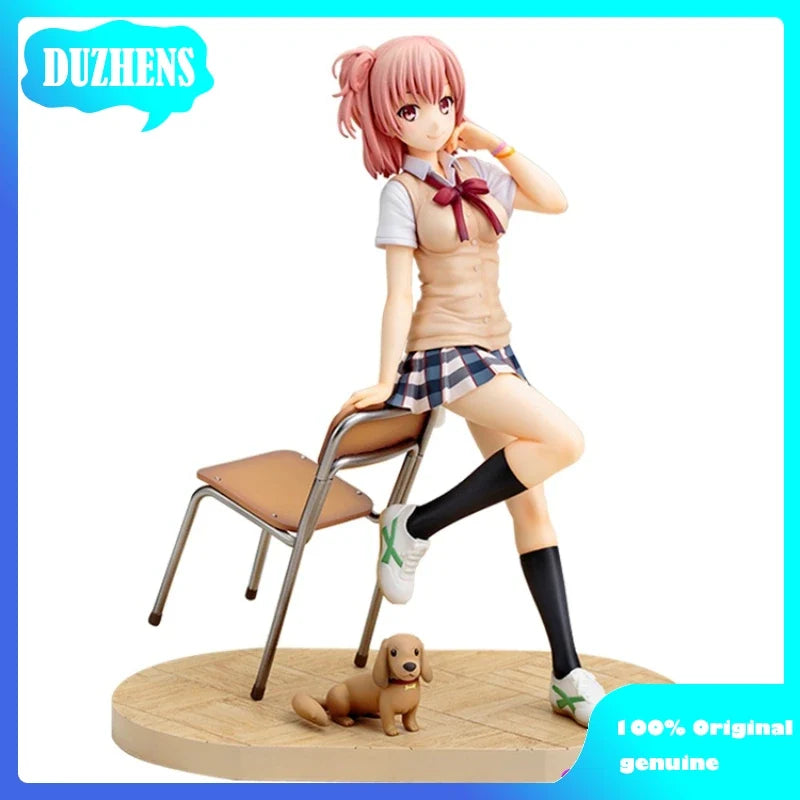 In stock Genuine My teen romantic comedy snafu Yuigahama Yui Chair VER.19CM PVC Action Anime Figure Model Toys Figure Doll Gift