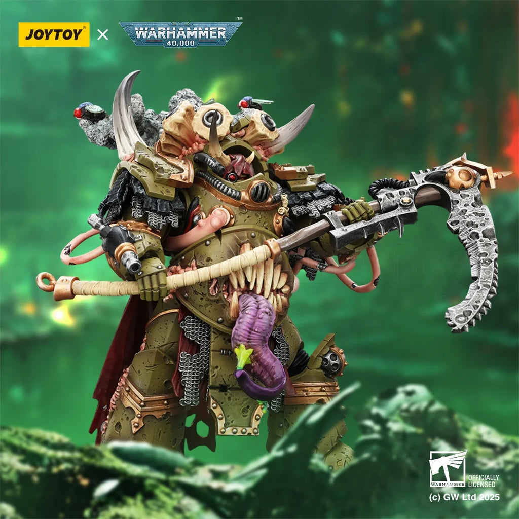 【Pre-sale】JOYTOY Warhammer 40K Death Guard Deathshroud Terminator Champion with Manreaper and Plaguespurter Gauntlets Toy