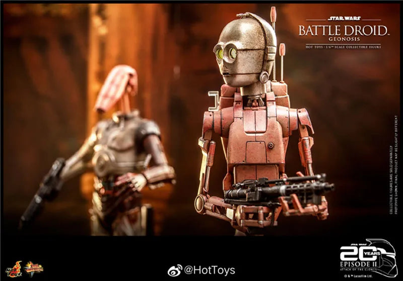Original HOTTOYS HT MMS649 1/6 Scale Collectible Star Wars BATTLE DROID GEONOSIS 12'' Male Solider Action Figure Full Set Toys