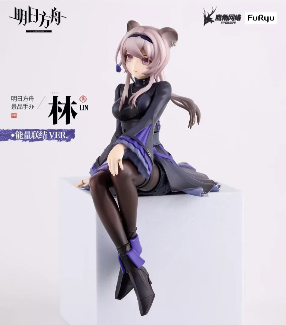 Newest Arknights Lin Anime Figure Original Bishoujo Ornament Collectible Model Toy 14cm Doll Model decoration brithday gift