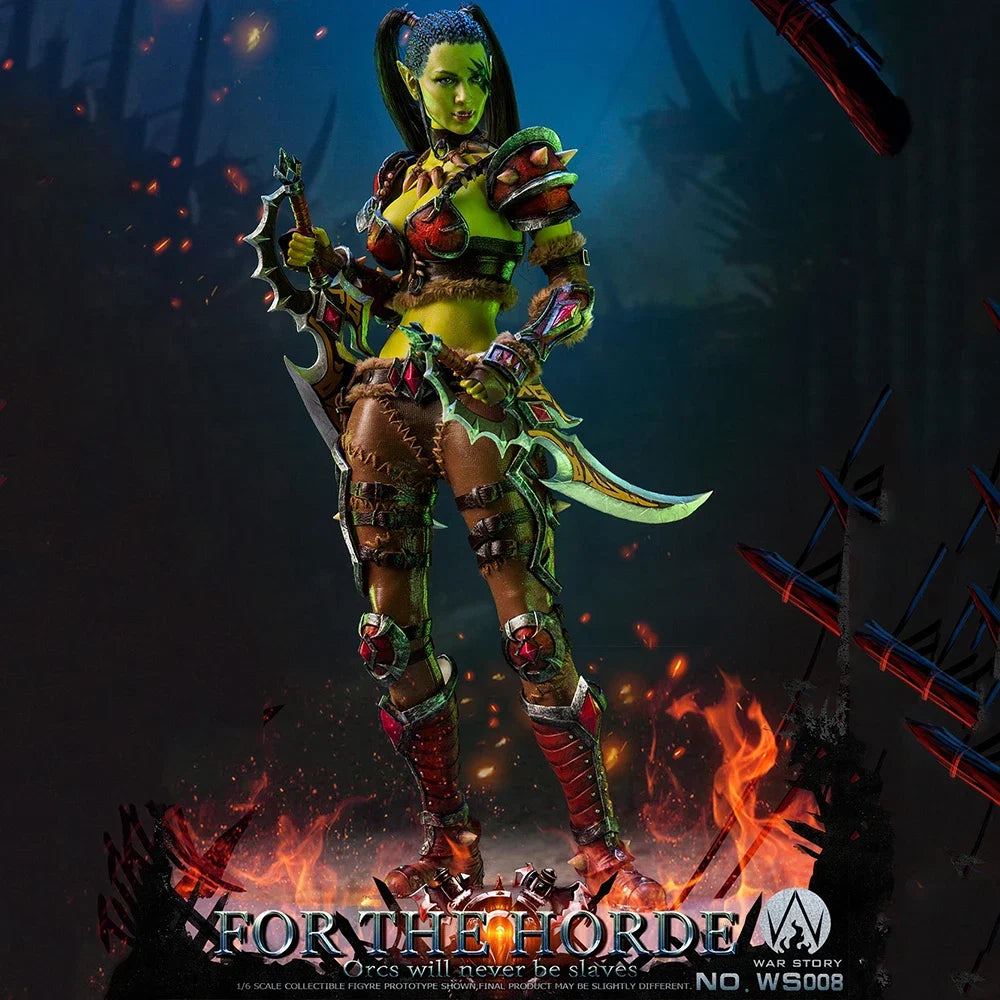 War Story Ws008 1/6 Female Solider Orc Assassin Classic Anime Online Game Green Warrior Full Set 12Inch Action Figure Model