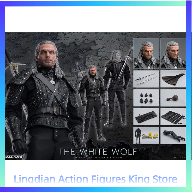 In Stock BUZZTOYS BUZ001 1/6 The White Wolf Witcher Wizard Animation Character Model Action Figure Toy Collection Gift