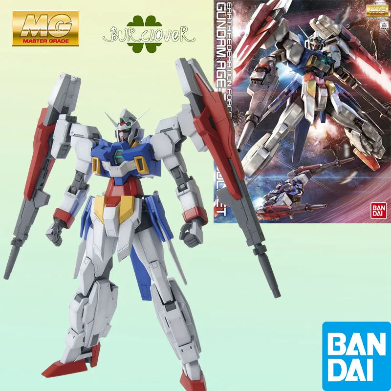 Bandai Original MG Gundam AGE-2 Double Bullet AGE-2DB 1/100 Anime Action Figure Assembly Model Toys Gifts For Children GUNDAM