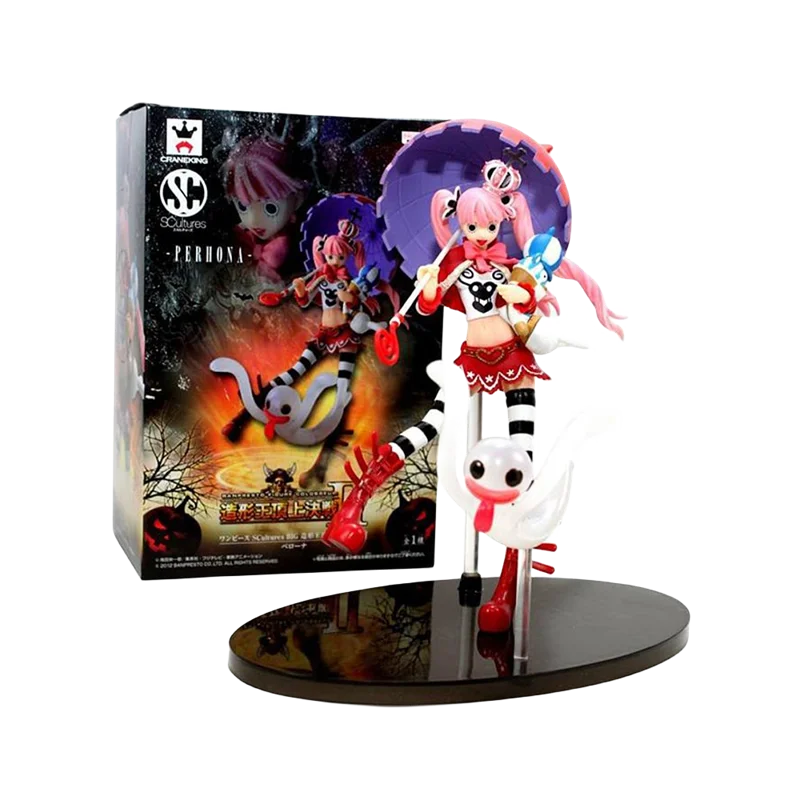 Genuine Bandai One Piece SCultuers Big The Top War Perona Anime Action Figures Model Toys Collectible Gift for Toy Hobbies Kids
