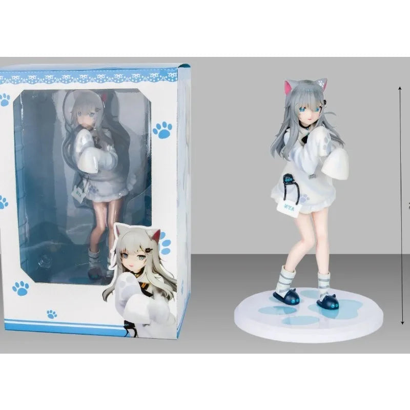 In Stock Virtual idol Nachoneko Cute Cat Girl 2D Beautiful Girl Anime Figure Collectible Model Desk Decoration Doll Toys
