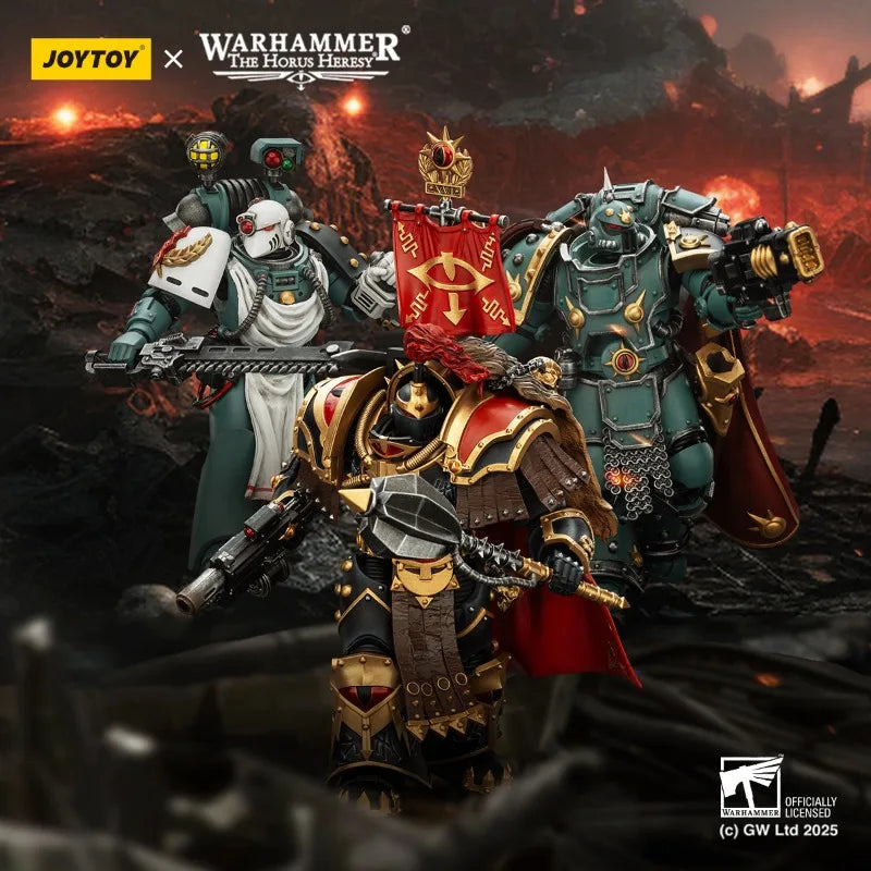 JOYTOY Warhammer Sons of Horus Cataphractii Praetor / Champion / Apothecary 1/18 Action Figure Doll Game Figurine Model Toy Gift