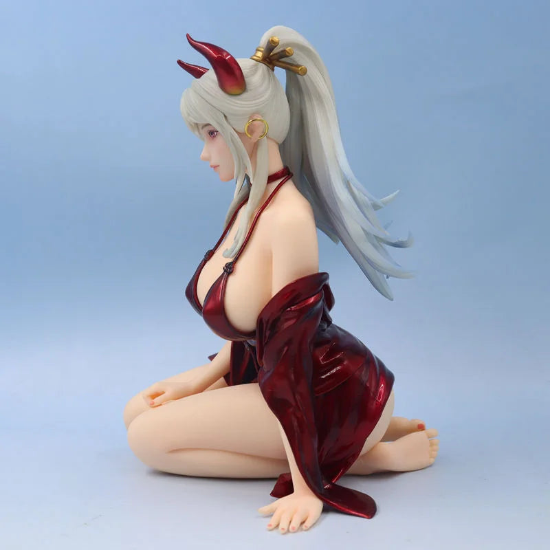 Large Size Gk Kimono Yamato Kneeling Pose Anime Beautiful Girl Figure: Exquisite Anime Peripheral Model  For Otaku Collection