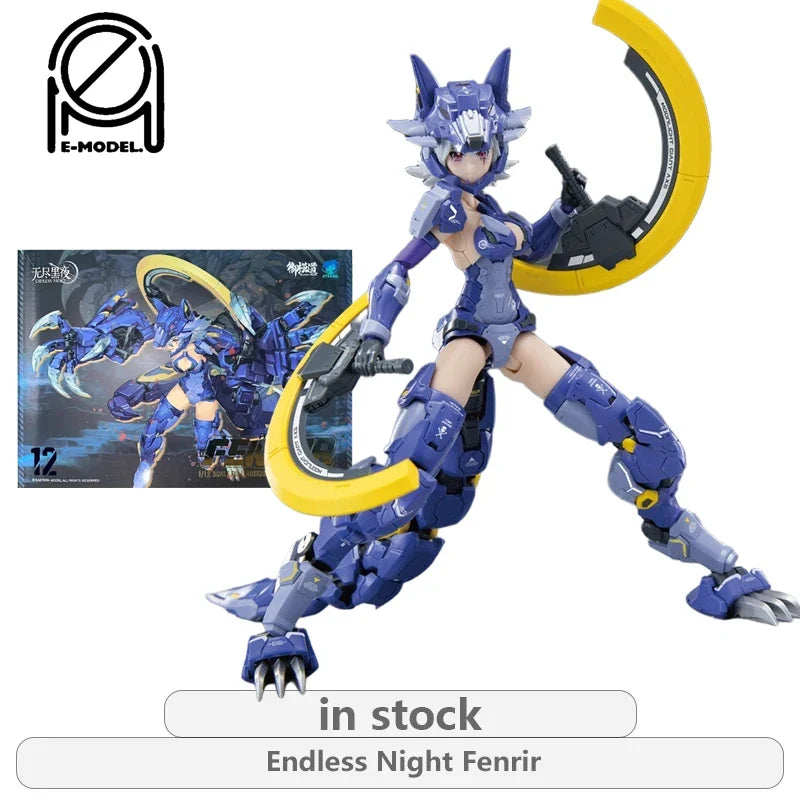 E-Model Principle Original Discworld Noir Mecha Girl Series Camila Ji Niang\Fenrir Anime Action Figure Assembly Model Toys
