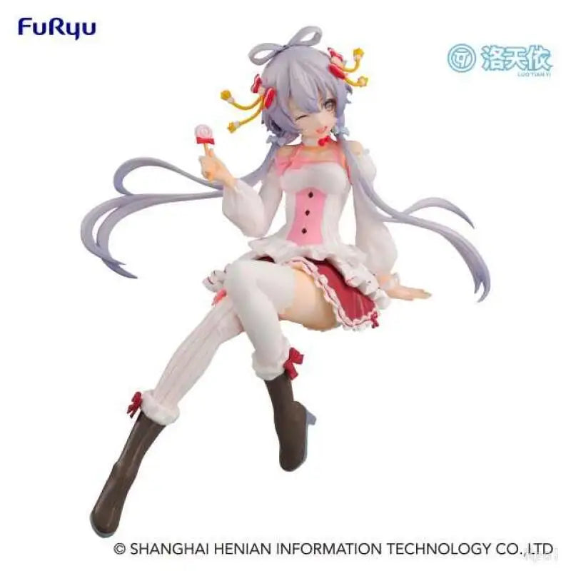 16cm Genuine FuRyu Luo Tianyi Candy lollipop Noodle Stopper Anime Action Figure Model Toys Gift for Birthday