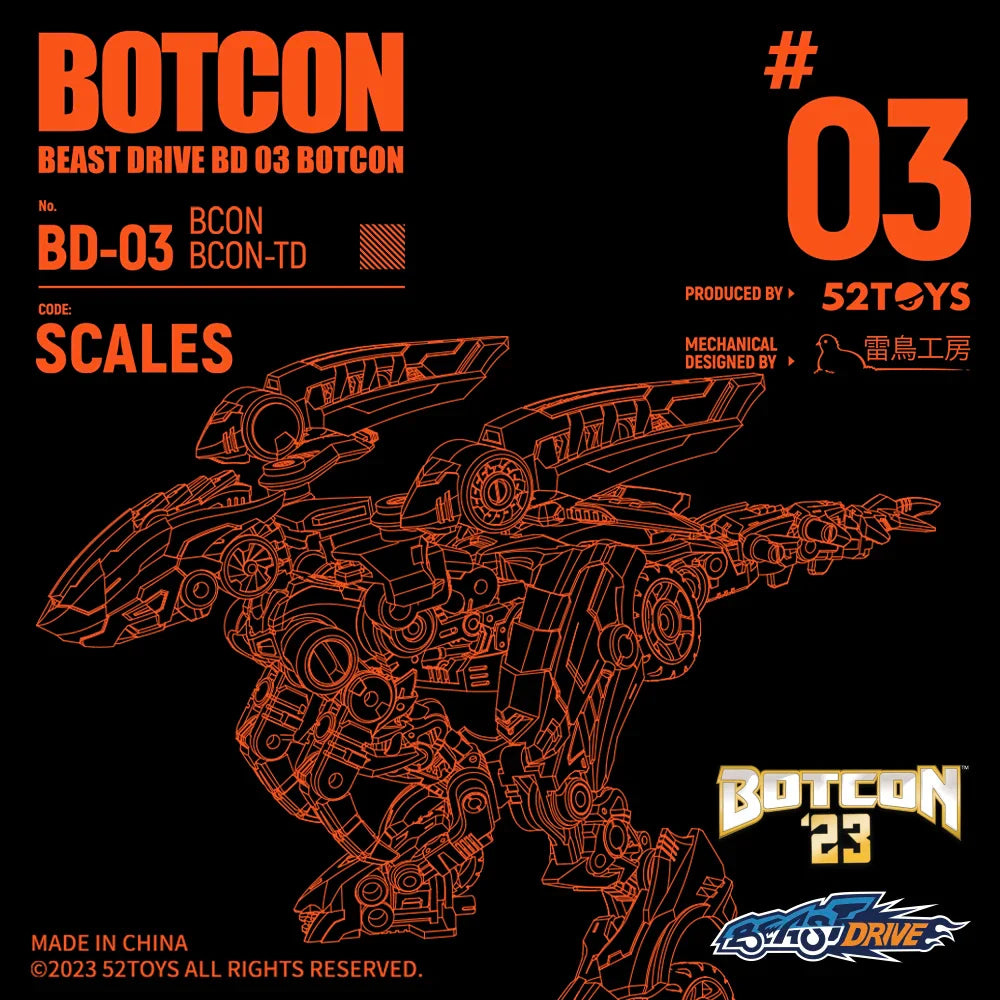 52TOYS BOTCON Limited Edition BD-03 & BD-09 Verwandlungsroboter, verwandelbar in Mecha und Würfel, Actionfigur, Sammlergeschenk