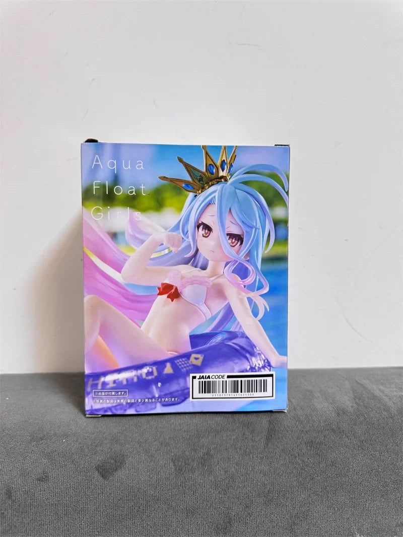 In Stock Original TAITO AFG NO GAME NO LIFE Shiro Swimming circle swimsuit styling PVC Anime Figure Action Figures Model Toys