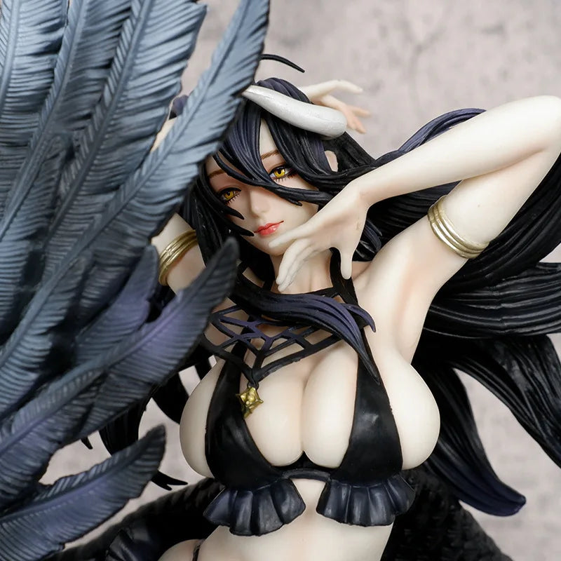 56.5cm Overlord Albedo Auspicious Day Anime Girl Figure Model Gk Statue Boys Collection Desktop Decoration Ornament Toys Gifts