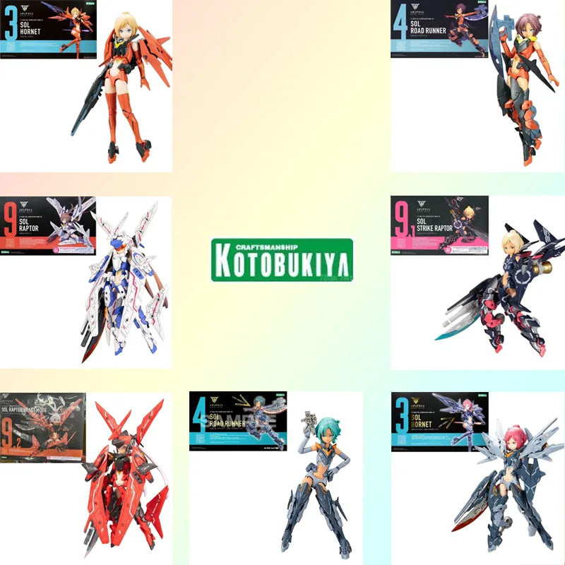 Kotobukiya Original  MEGAMI DEVICE SOL RAPTOR BEAST MODE ROAD RUNNER HORNET LOW VISIBILITY Action Figure Assembly Model Toys