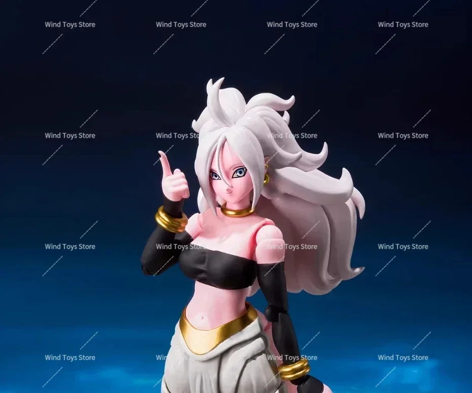 Bandai 100% Original, S.H. Figuarts SHF Dragon Ball Z, Anime Action Figures, Toys Model, Android 21, Gril Buu Boo, in Stock