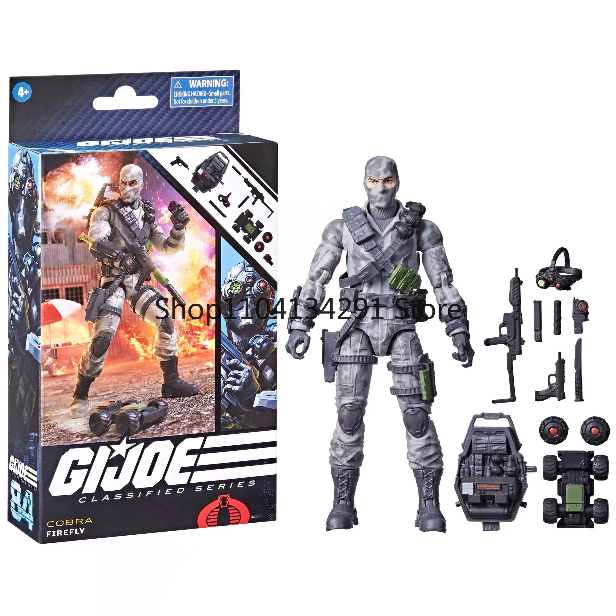 Original GI Joe 6-inch Action Figure: Nukuchu, Firefly, Scarlet Cobra Action Figure Collectible Toy for Kids
