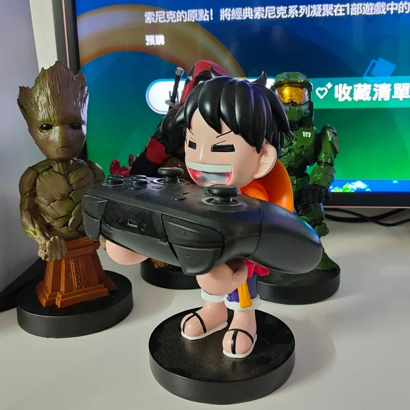 One Piece Luffy Gamepad Holder for Switch PS4 PS5 Xbox Series Game Controller Holder Action Figure Model Doll Toys Gifts