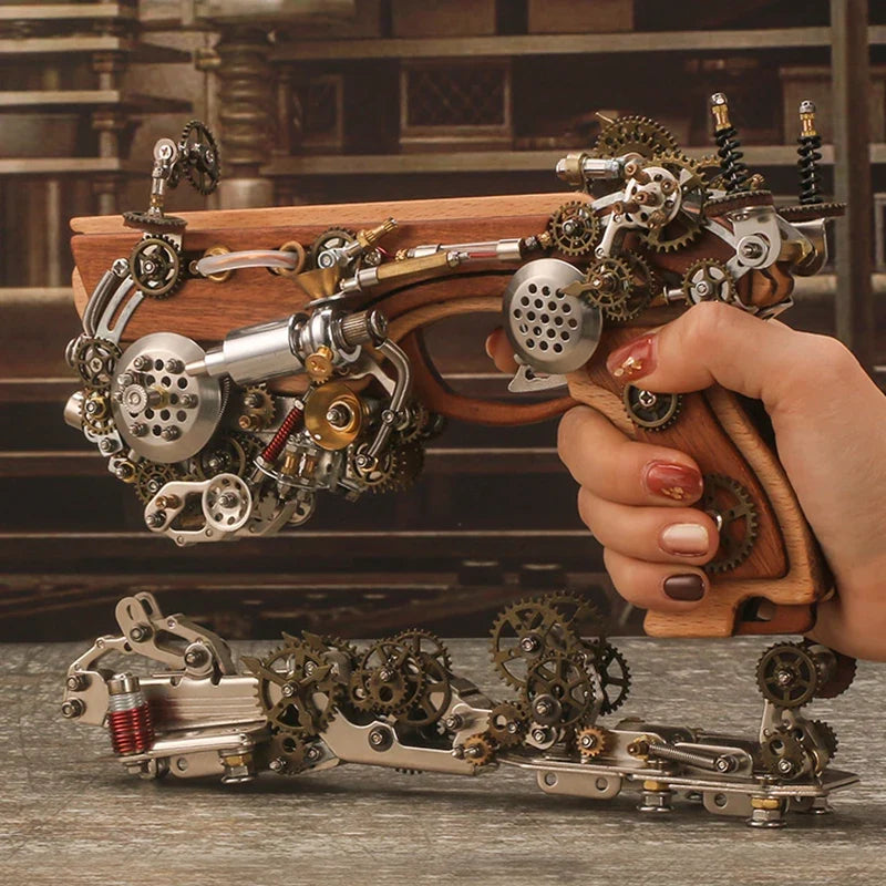 3D Metal Three-Dimensional Archimedes Steam Crossbow Puzzle DIY Assembly Building Blocks Toys for Children Adult Gift