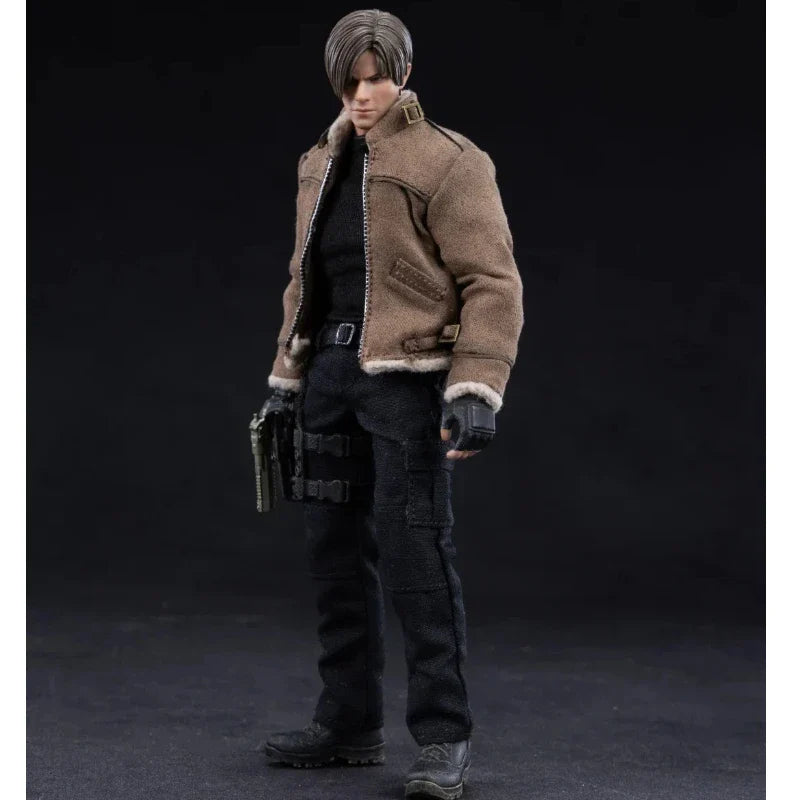 Biohazard Leon S. Kennedy Leon The Cleaner 1:12 Actionfigur Schreibtisch-Dekoration Geburtstagsgeschenk Modell Geschenk für Fans