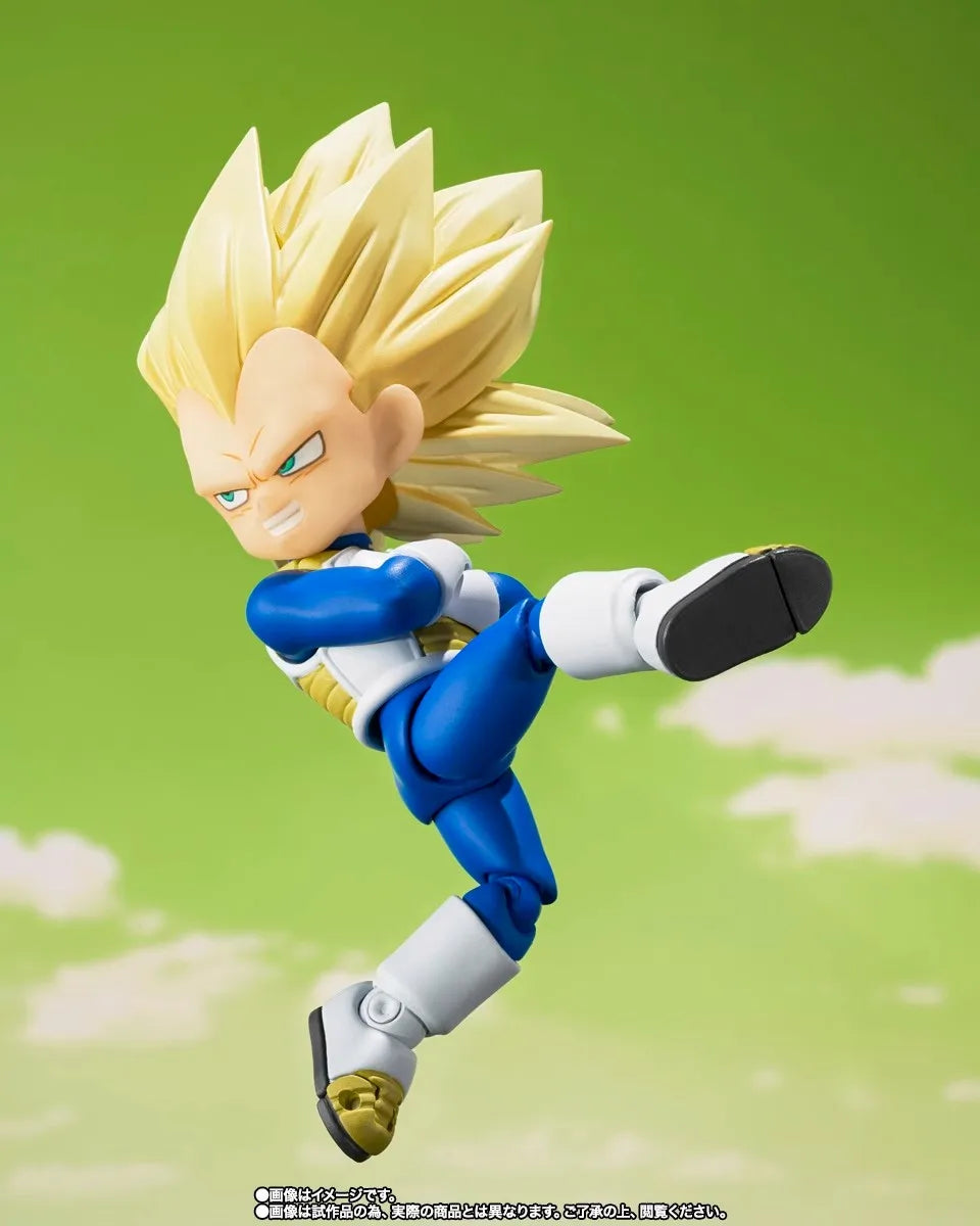 In Stock 100% Original Dragon Ball Shf Daima SSJ3 Vegeta Action Figures Sh Figuarts Daima Vegeta Anime Model Toys Kid Xmas Gifts