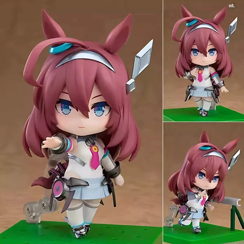 New Nendoroid 2665 Mihono Bourbon Uma Musume Pretty Derby Q Version Posable Jointed Anime Action Figure Collectible Model Toys