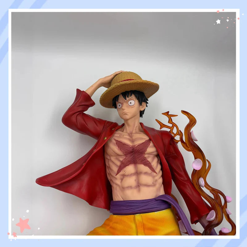 Anime One Piece Monkey D Luffy Große Vier Kaiser Statue Wano Country Coole Stehende Pose Sammlerfigur Für Erwachsene Sammler
