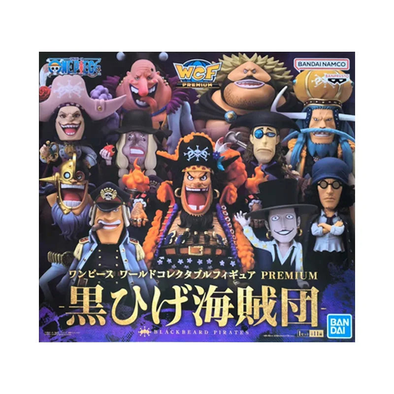BANDAI Original One Piece WCF PREMIUM Blackbeard Pirates Kuzan Marshall D Teach Catarina Devon Anime Action Figures Toys Gift