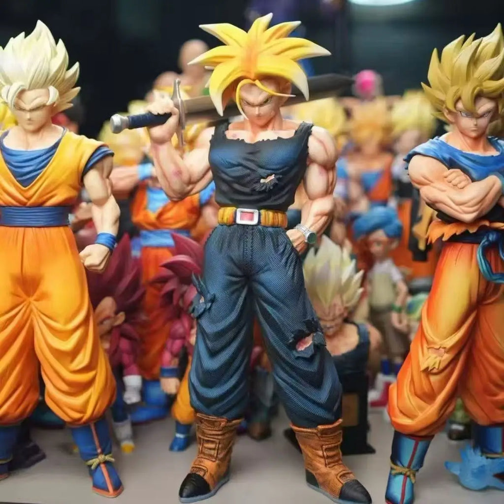32.5cm/12.8inch Dragon Ball Z Trunks Figure Replace Heads Future Trunks Super Saiyan Action Figures Collection Mode Toys Gifts