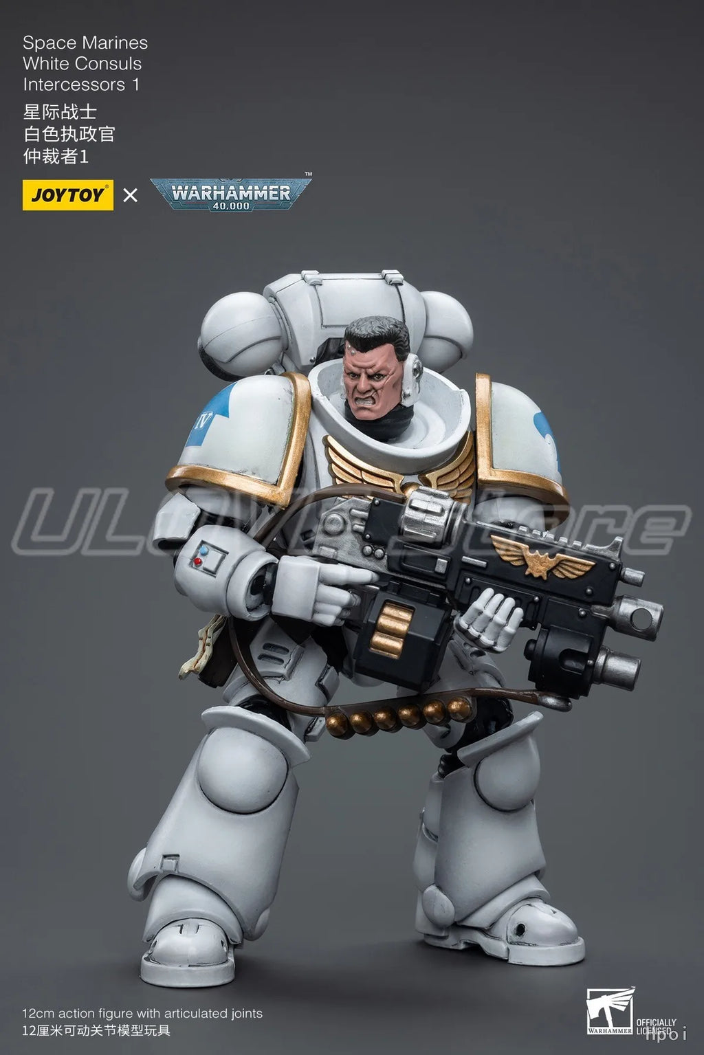 In Stock Original JOYTOY Warhammer 40K Space MarinesWhite ConsulsIntercessors 1 1/18 Action Figures Gifts Toys Models