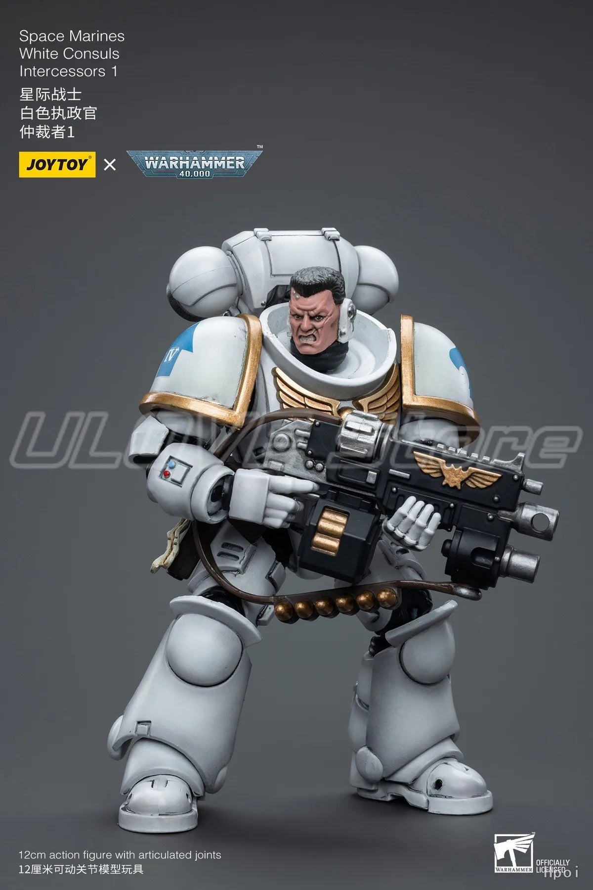 In Stock Original JOYTOY Warhammer 40K Space MarinesWhite ConsulsIntercessors 1 1/18 Action Figures Gifts Toys Models
