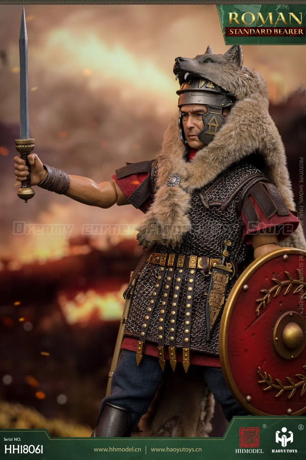 【In Stock】Original HHMODEL HAOYUTOYS HH18061 Imperial Legion Rome Flag Bearer 1/6 Action Figure Collection Ornament Toy