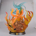 34cm New NARUTO Anime Figure Uchiha Sasuke Uzumaki Naruto PVC Model Scene Statue Desktop Ornaments Kids Birthday Gifts Toys