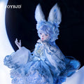 JOYBJD Ynes 1/4 BJD Doll Aqua Blue Rabbit Fullset Muxi Body Light Blue Clothes Handmade Resin Figure Outfit Wig