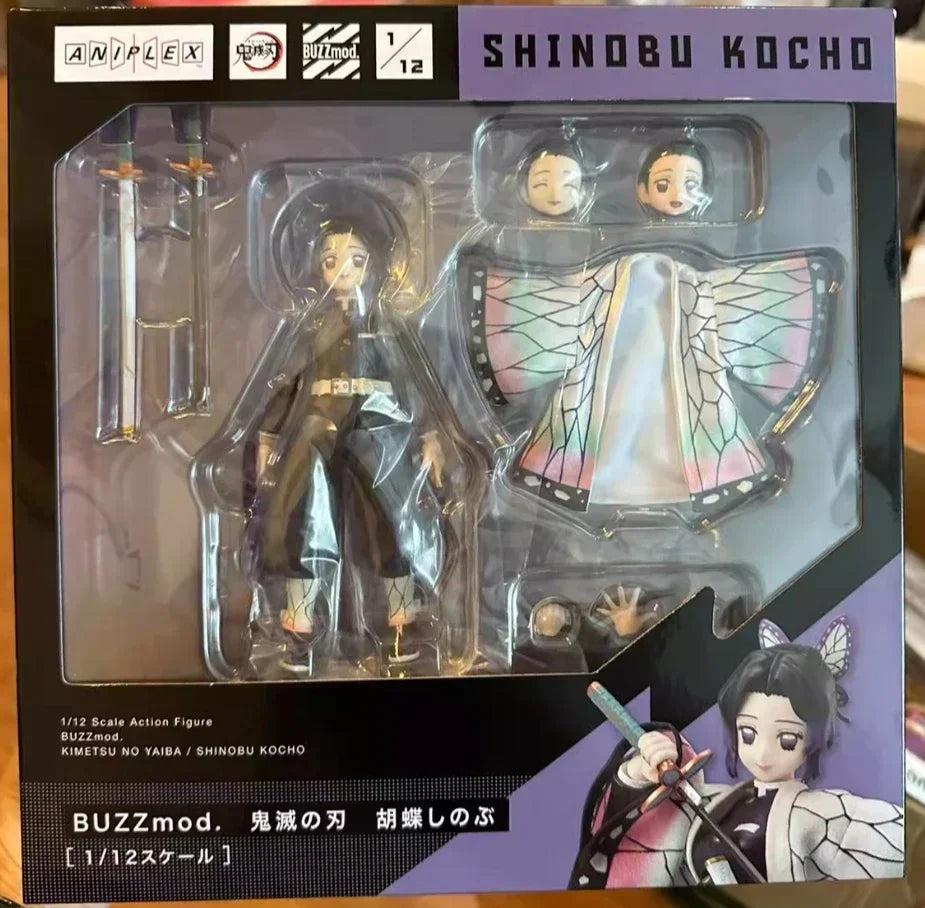 In Stock New 1/12 Aniplex BUZZmod Shinobu Kocho Kimetsu No Yaiba Demon Slayer Action Figures Model Toy Brinquedos Figura