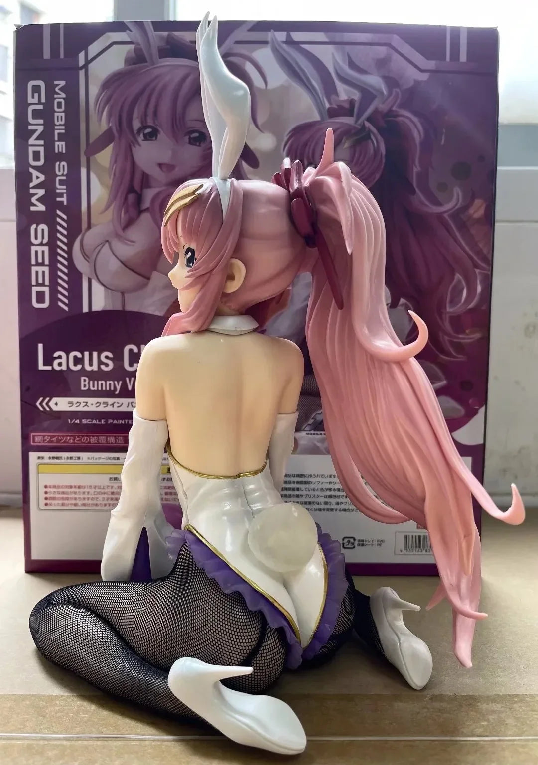 29cm Freeing Mobile Suit Lacus Clyne Bunny Girl B-Style Scale Anime Beautiful Girl Statue Pvc Action Figure Model Toy Doll Gift